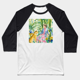 Conversation, whimsical preppy watercolor Baseball T-Shirt